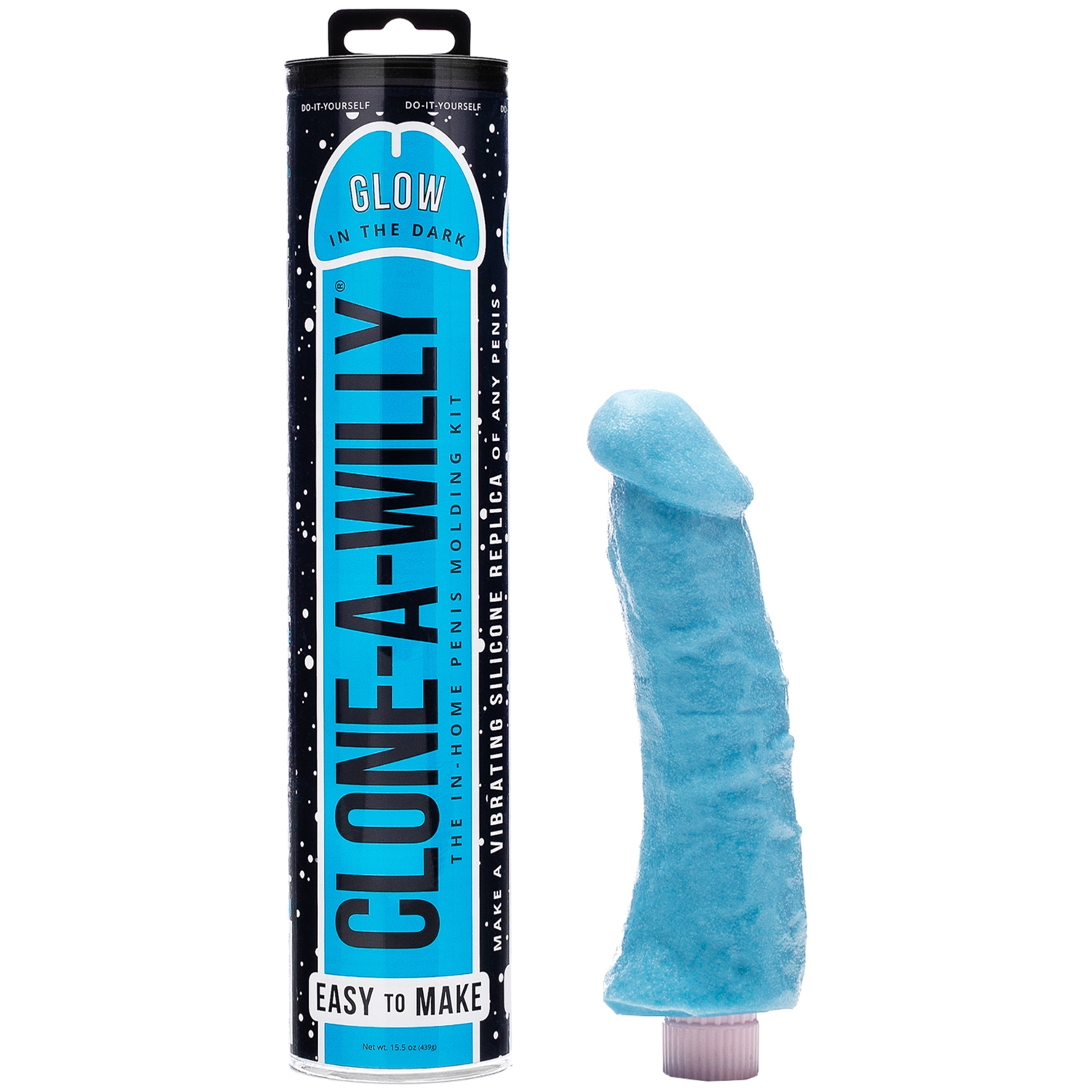 Clone-A-Willy DIY Homemade Dildo Clone Kit Glow In The Dark Blue   - Blå thumbnail