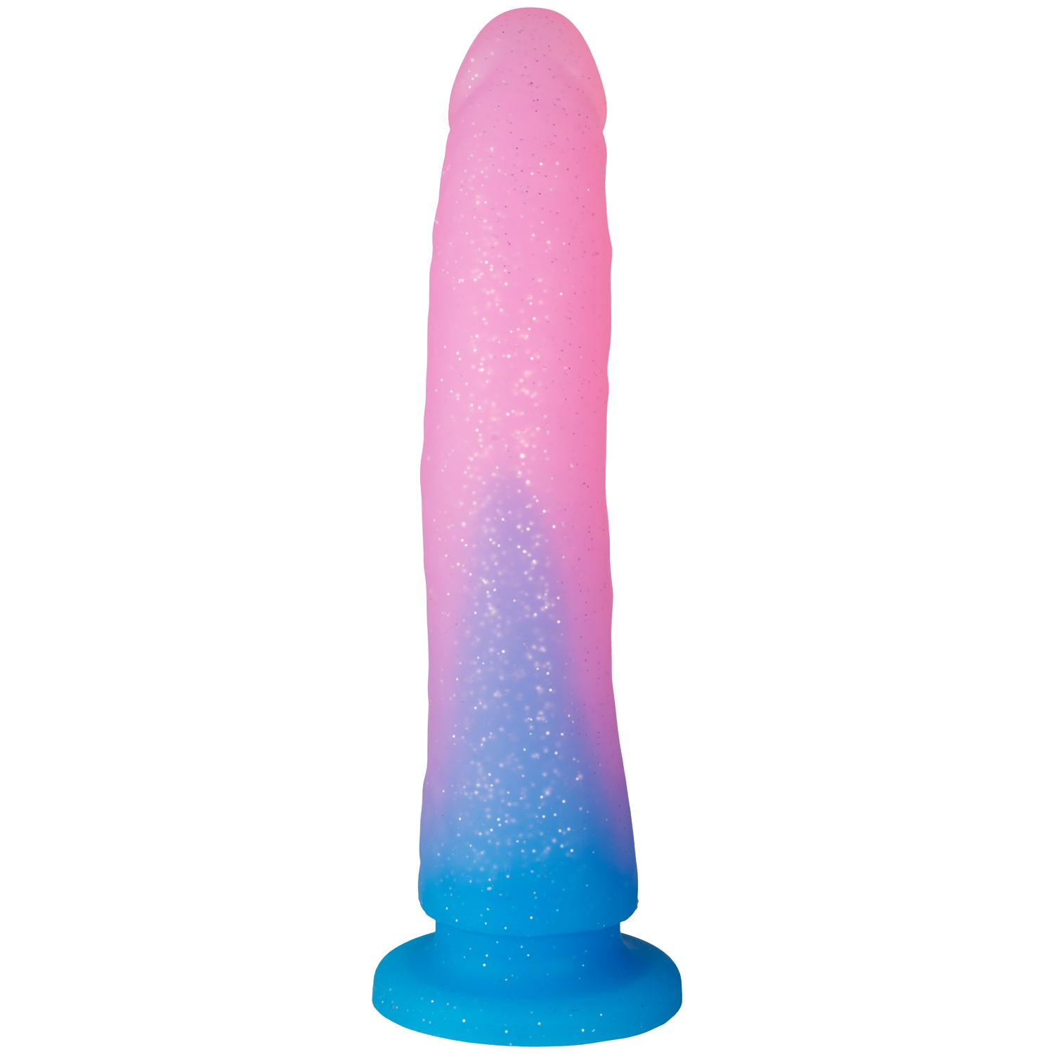 Baseks Gradient Glitter Large Blue Dildo 22,5 cm 1