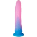 Baseks Gradient Glitter Stor Blå Dildo 22,5 cm 1