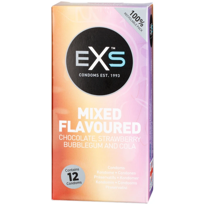 EXS kondomer med smak 12 stk var 1