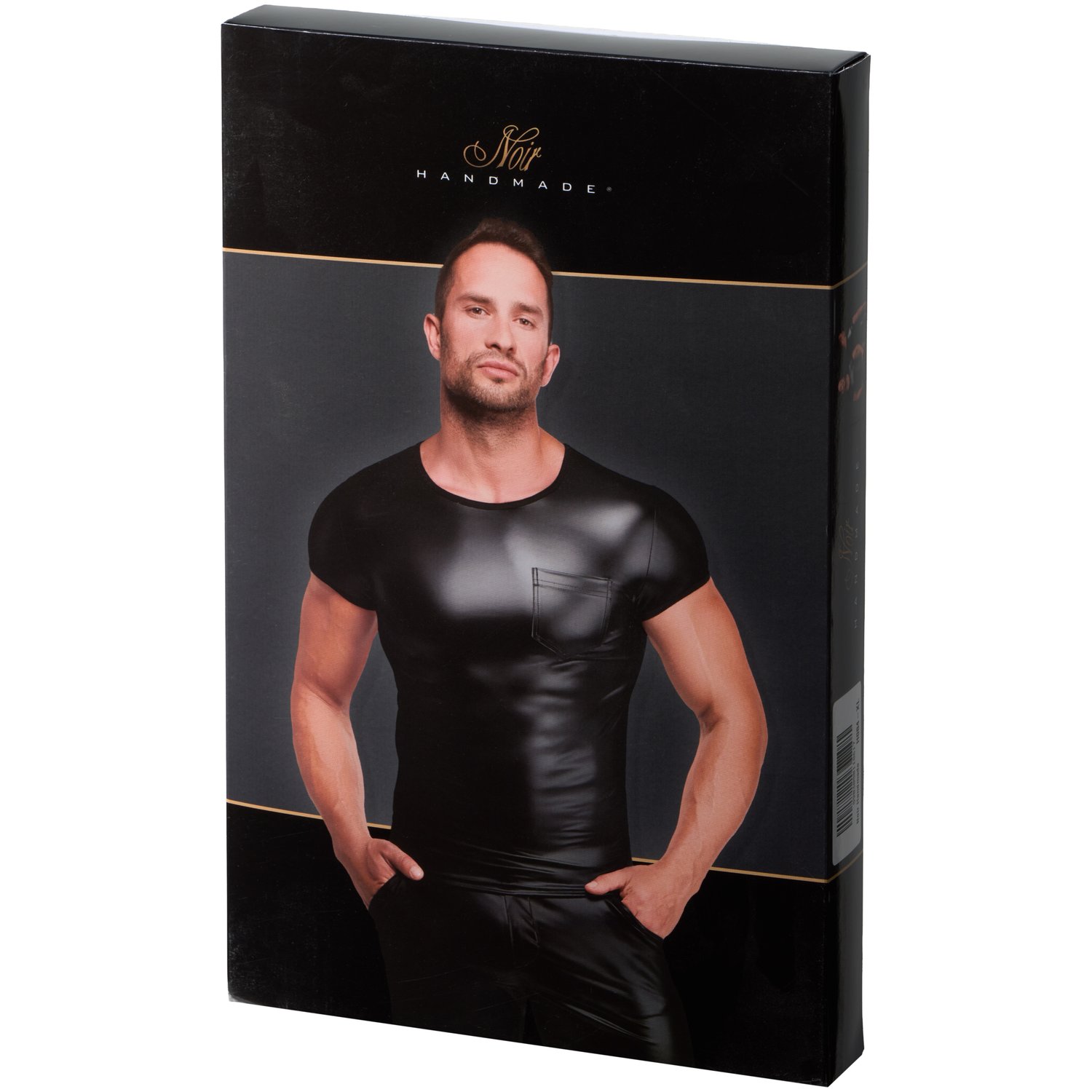 Noir Handmade H084 Tight Wetlook T-Shirt      - Black - S