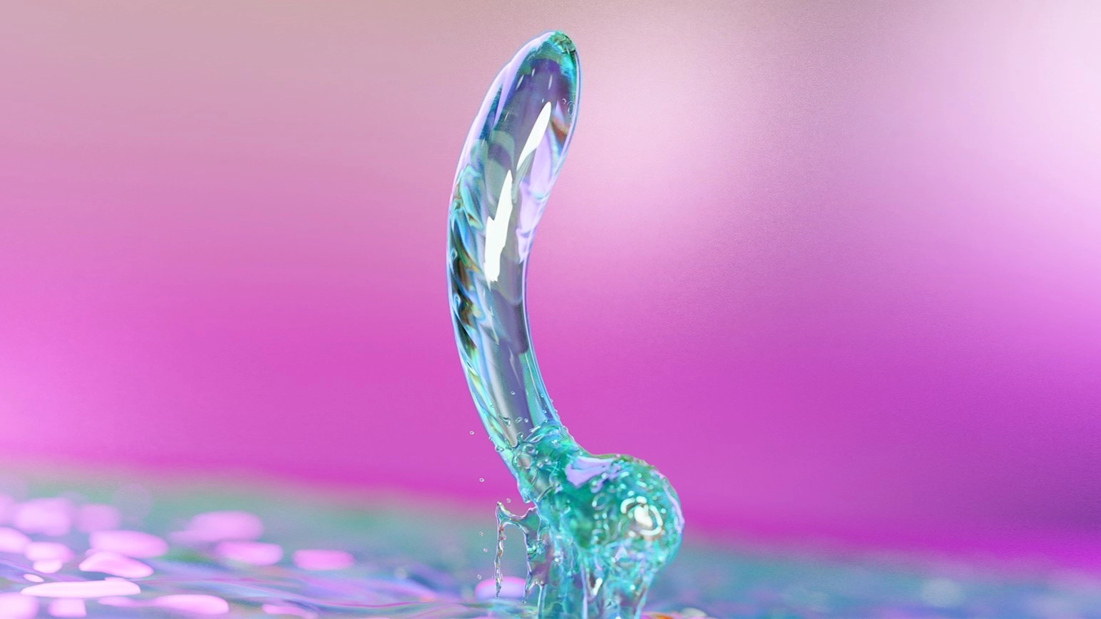 Een glazen dildo