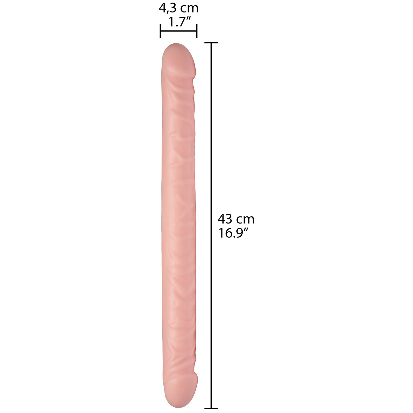 Willie City Realistic 2-Way Double-Ended Dildo 16.9 Inch var 2