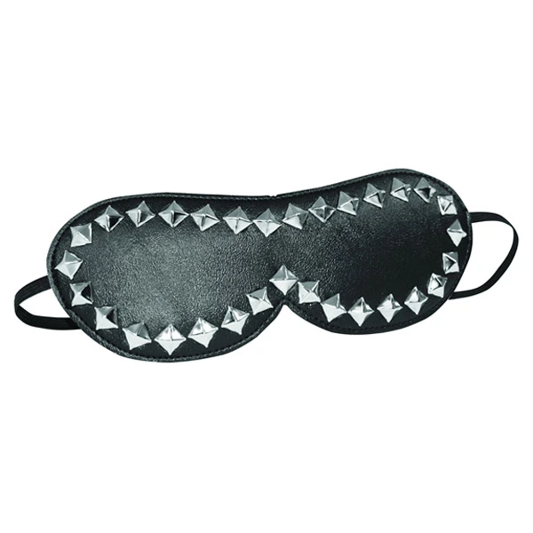 Sex & Mischief Læder Blindfold med Nitter var 1
