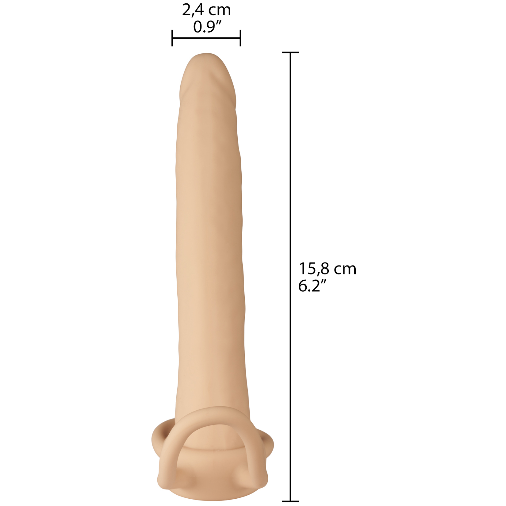 Willie City Strap-On Dual Dildo 15,3 cm 1