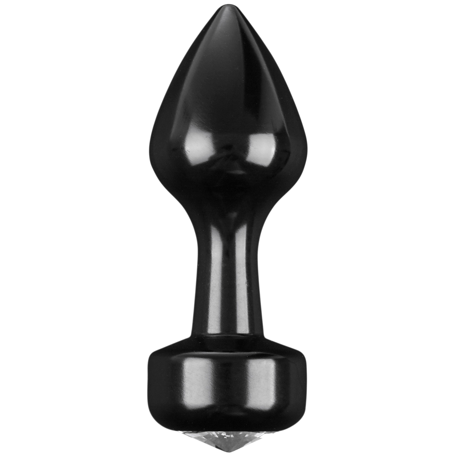Master Series Spade Petite Aluminium Anal Plug - Black thumbnail