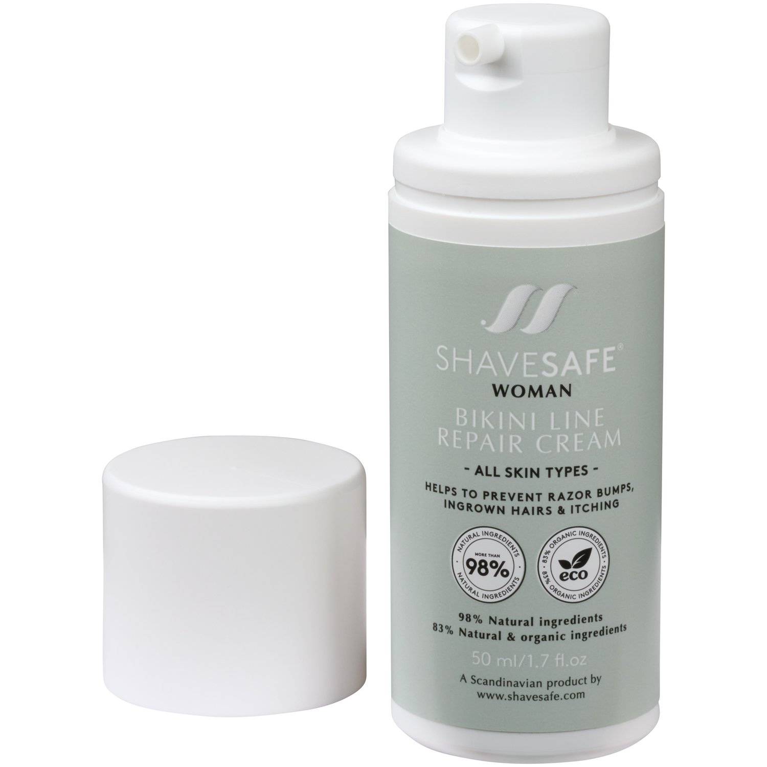 ShaveSafe Woman Bikini Line Repair Cream 50 ml - Hvid