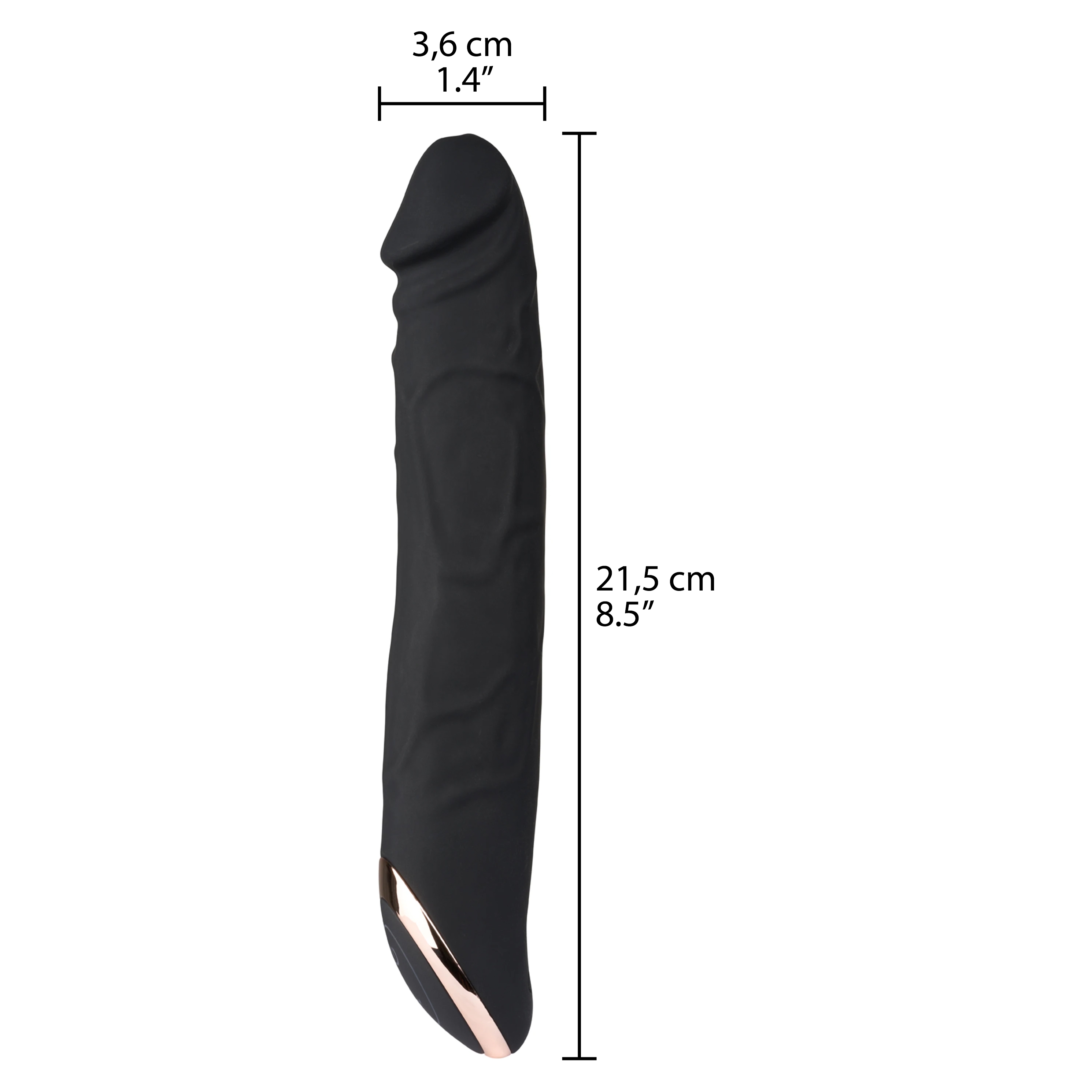 Willie City Luxe Realistisk Silikondildo Vibrator 21,5 cm 1