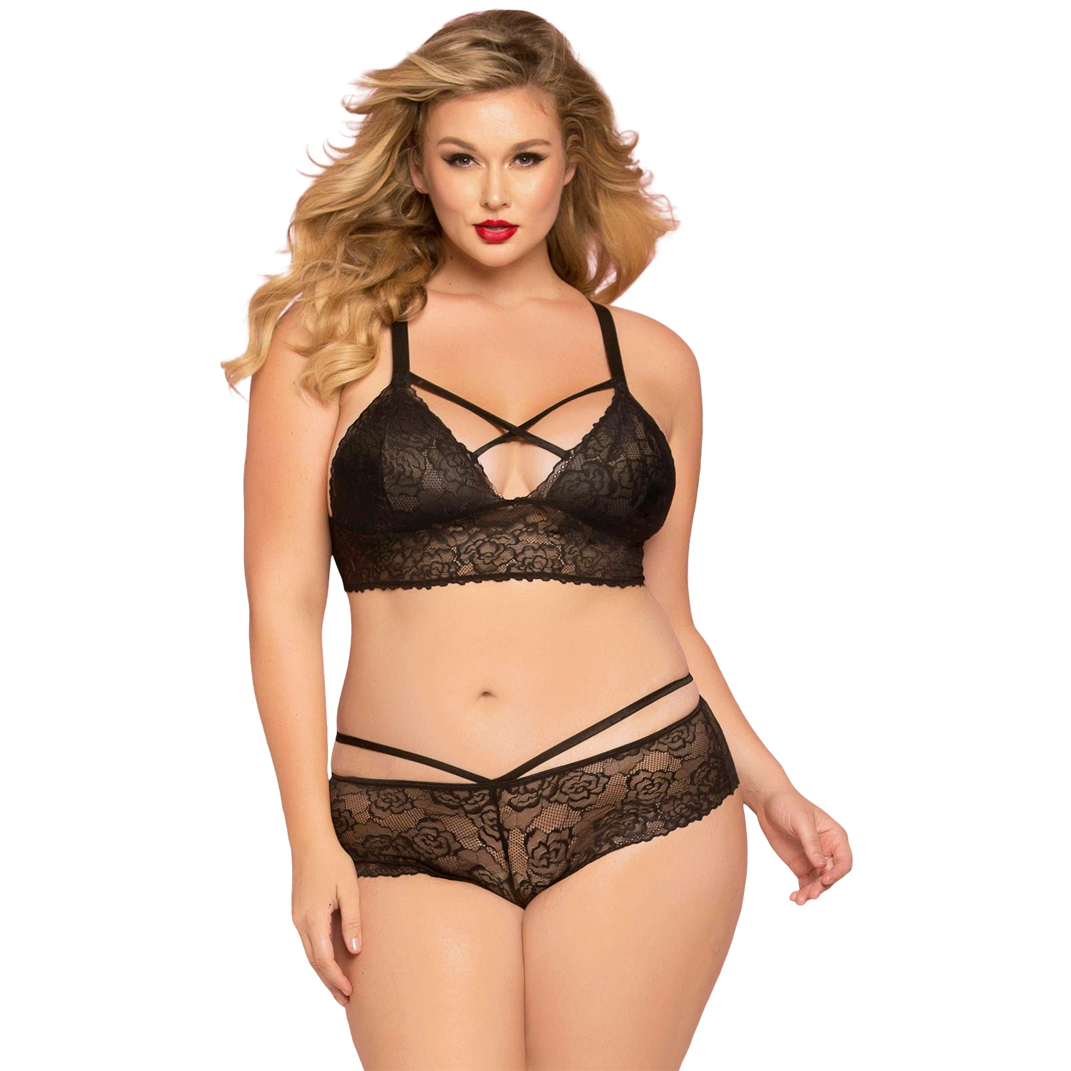 Seven 'til Midnight Bianca Spitzen BH Plus Size var 2