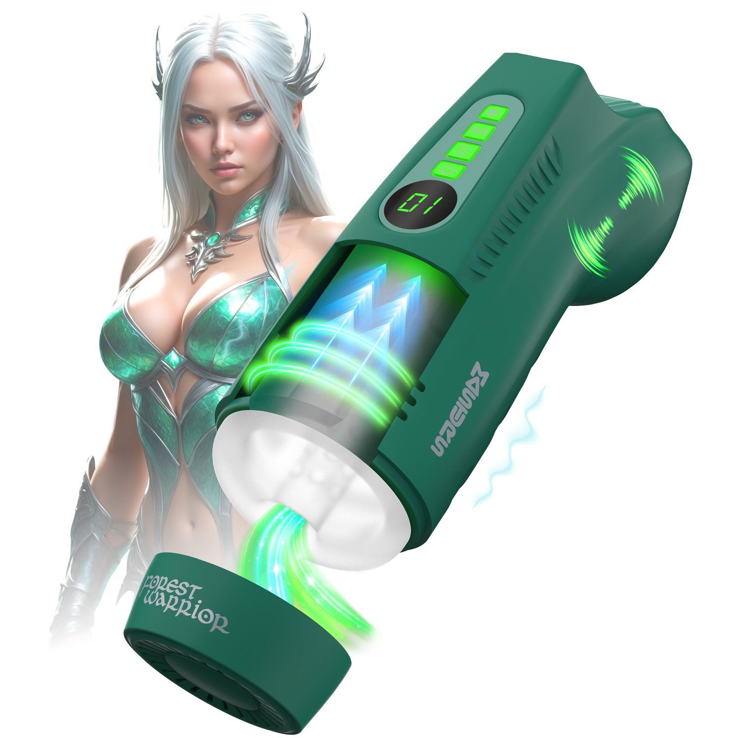 Masturs Ayla Forest Warrior Masturbator - Green