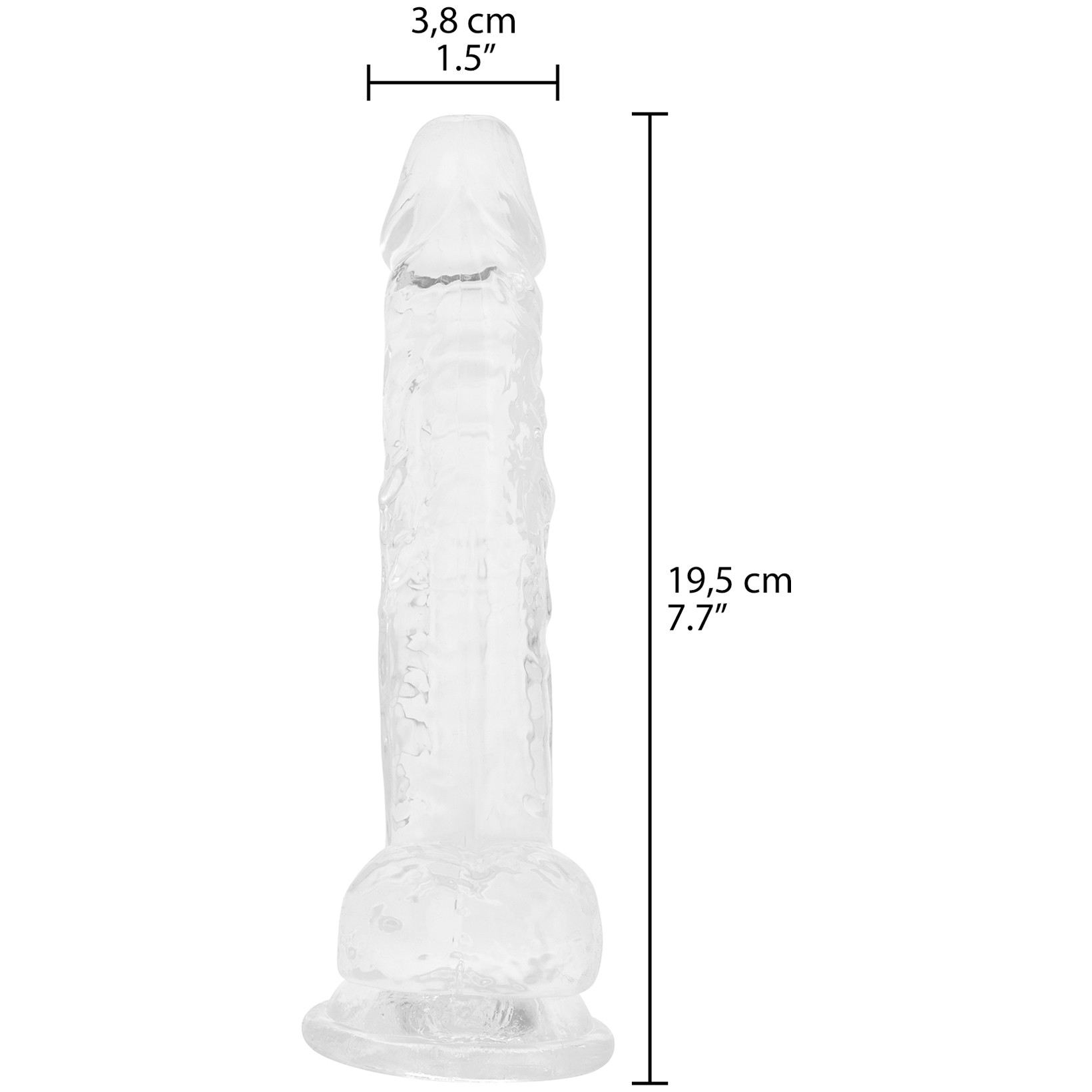Willie City Classic Aidonkaltainen Kirkas Dildo 19,5 cm 1