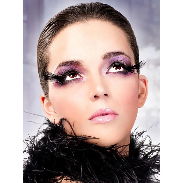 Baci Sorte Kunstige Øjenvipper med Fjer var 1