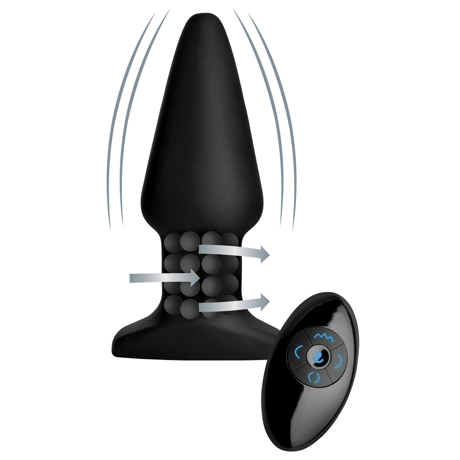 Rimmers Smooth Rimming Vibrerende Buttplug met Afstandsbediening 14 cm 1