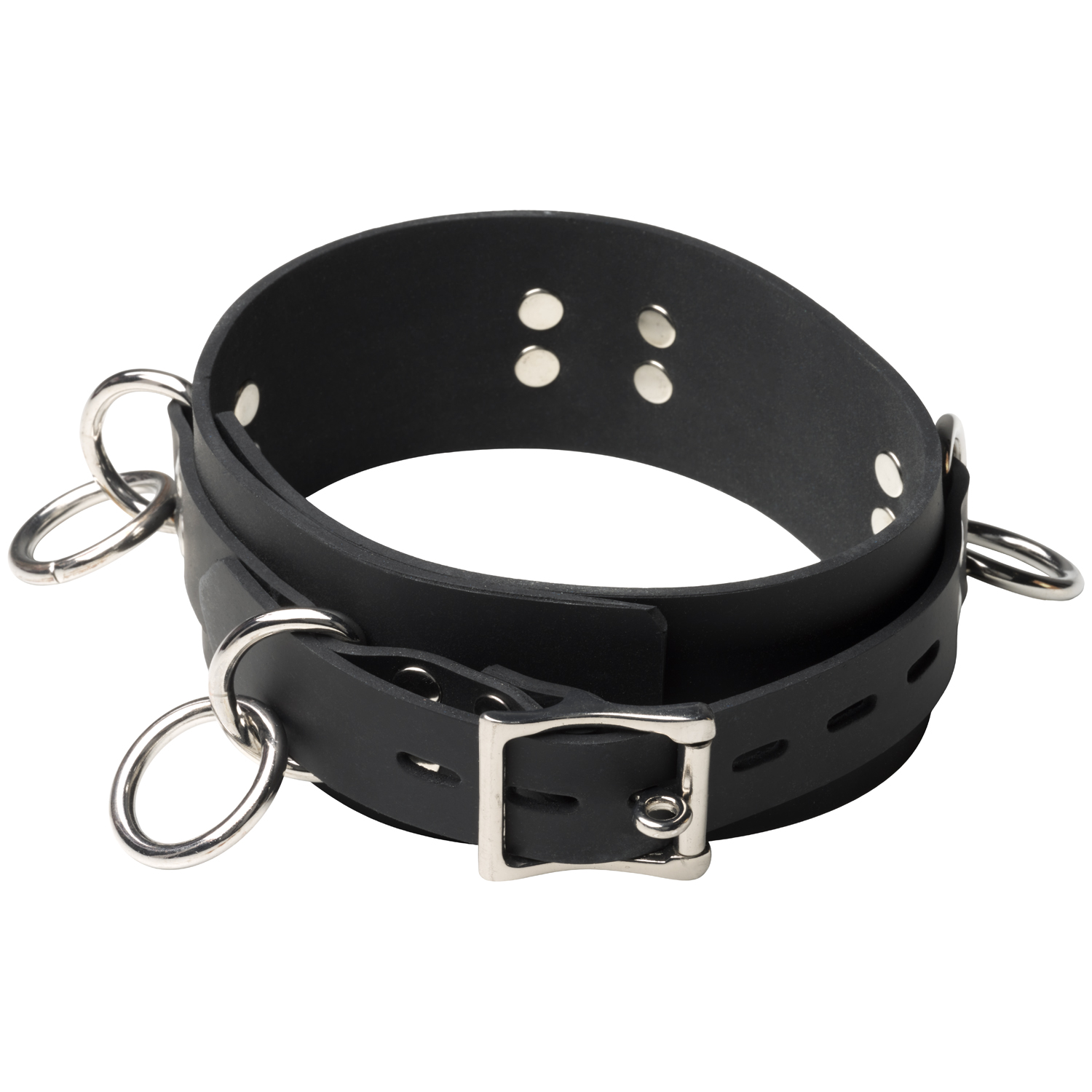 Late X Latex Collier avec Double Anneaux 1