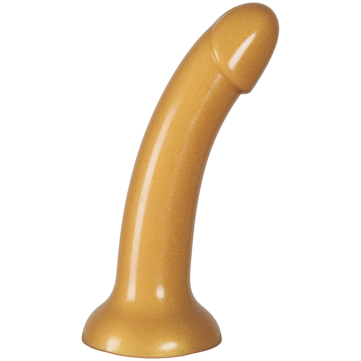 Baseks Glitzernder Silikondildo in Gold 18 cm 1