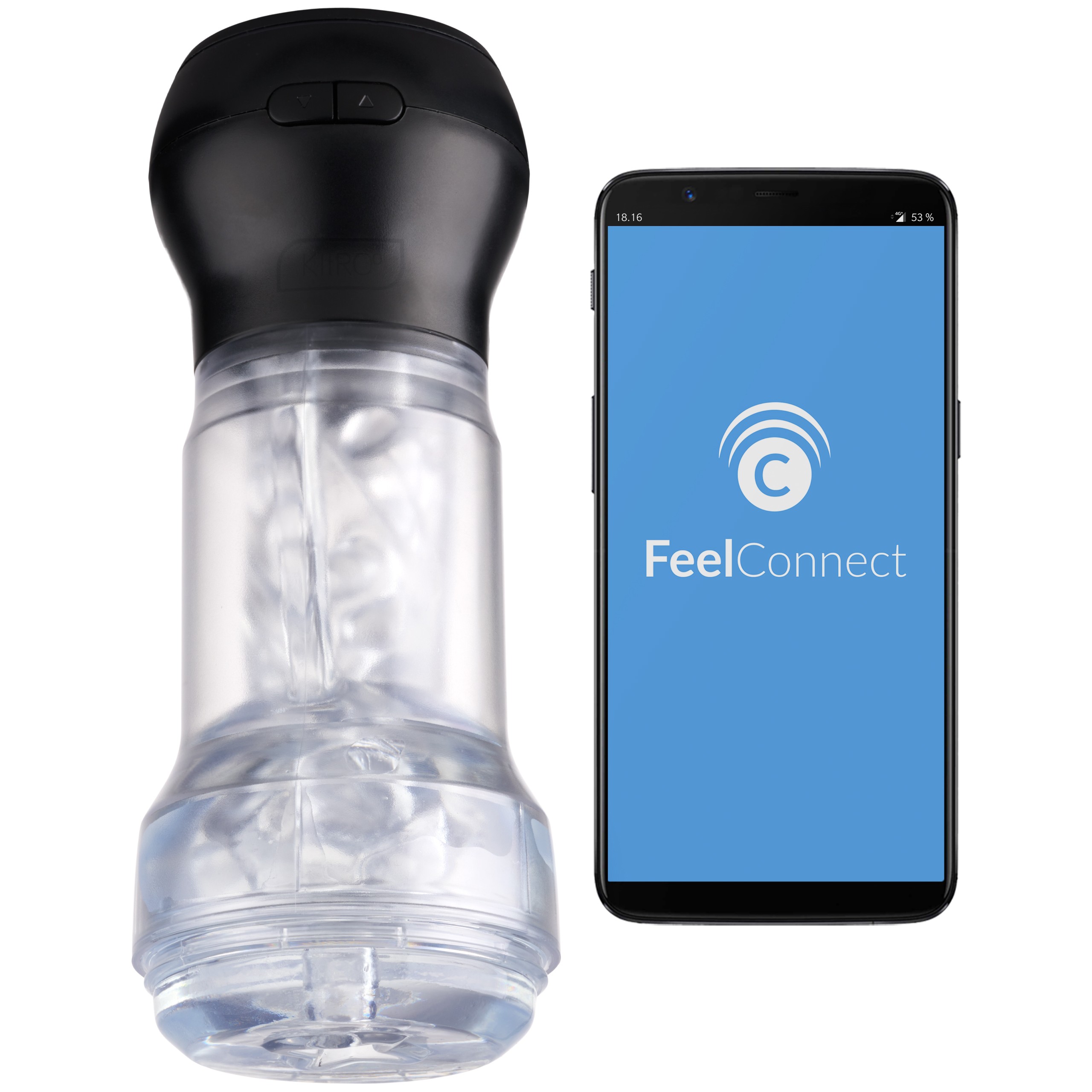 Kiiroo Feel Pocket Crystal Stroker med PowerBlow Sugekop Kombi var 1