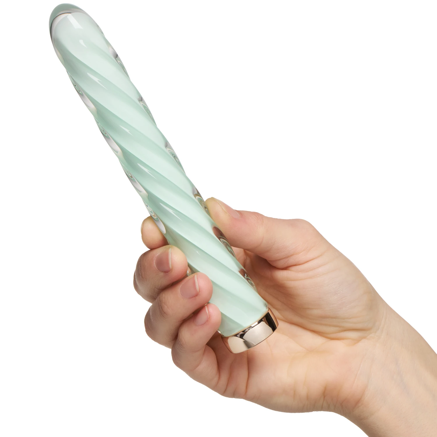 baseks Oppladbar Swirly Glass Vibrator 17,8 cm var 2