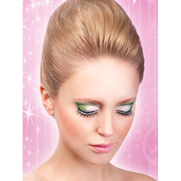 Baci Glamour Kunstige Rhinsten Øjenvipper Sort-Hvid var 1