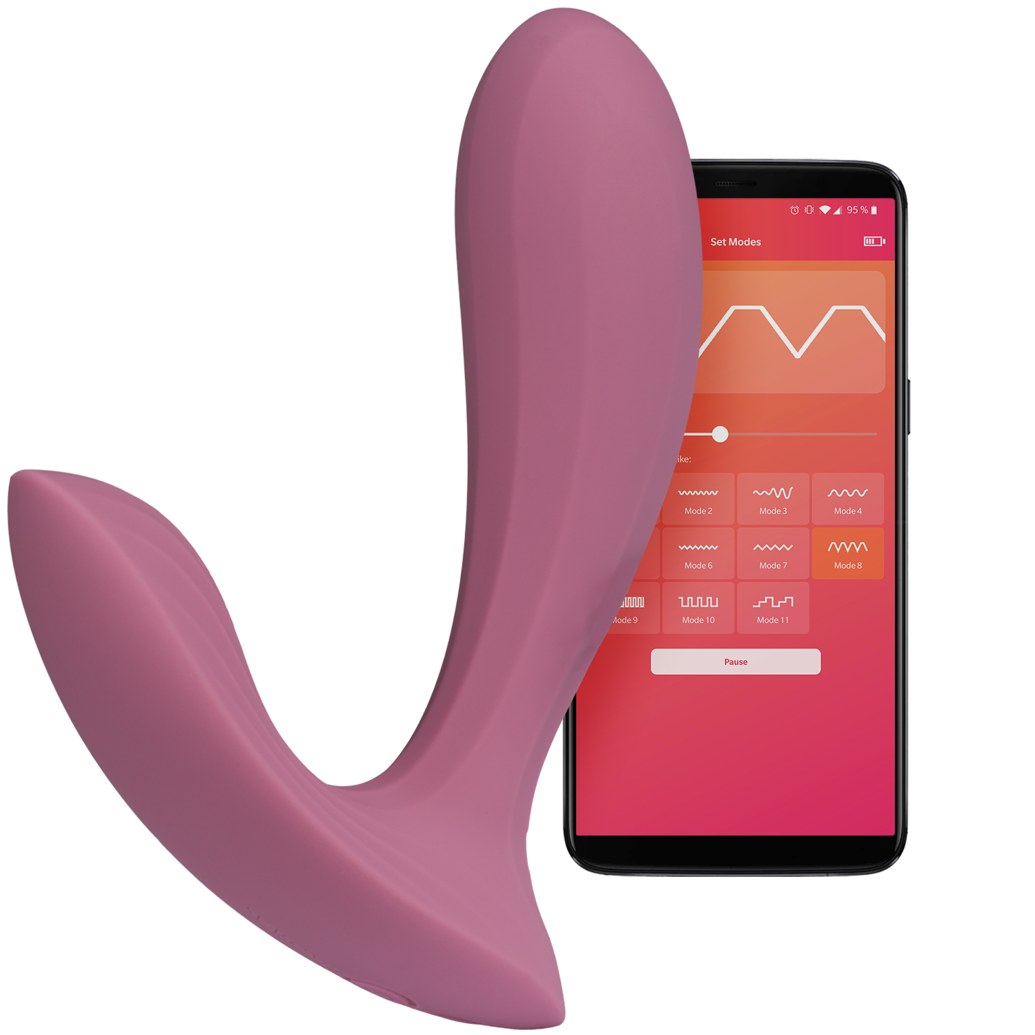 Svakom Erica Wearable Vibrator med App - Pink thumbnail