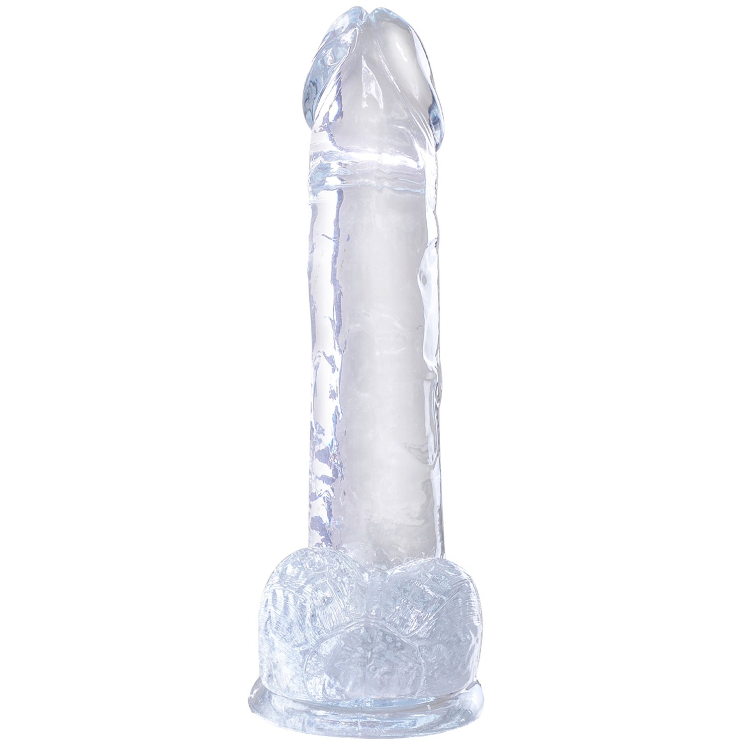 King Cock Clear Dildo med Testiklar 18 cm 1