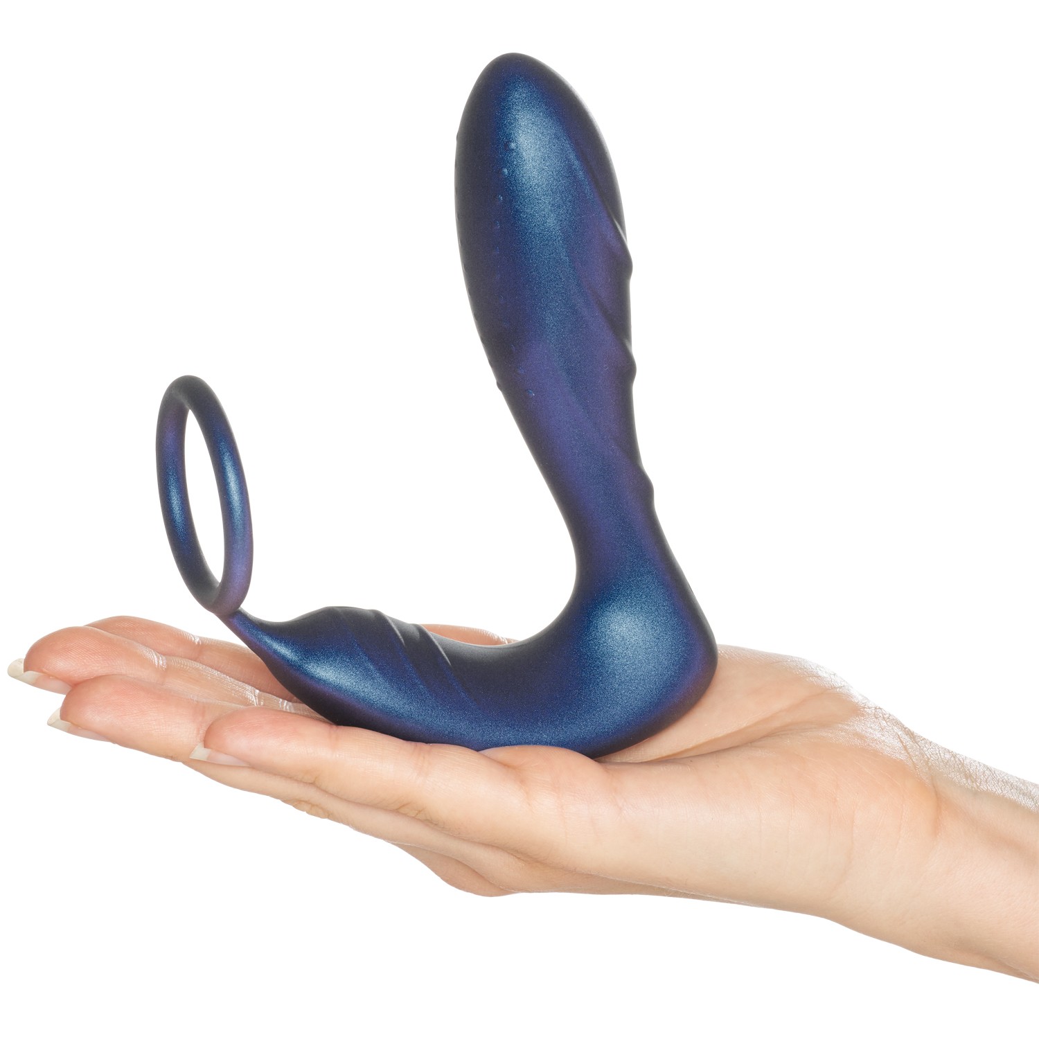 Hueman Black Hole Anal Vibrator med Penis Ring 15 cm 1