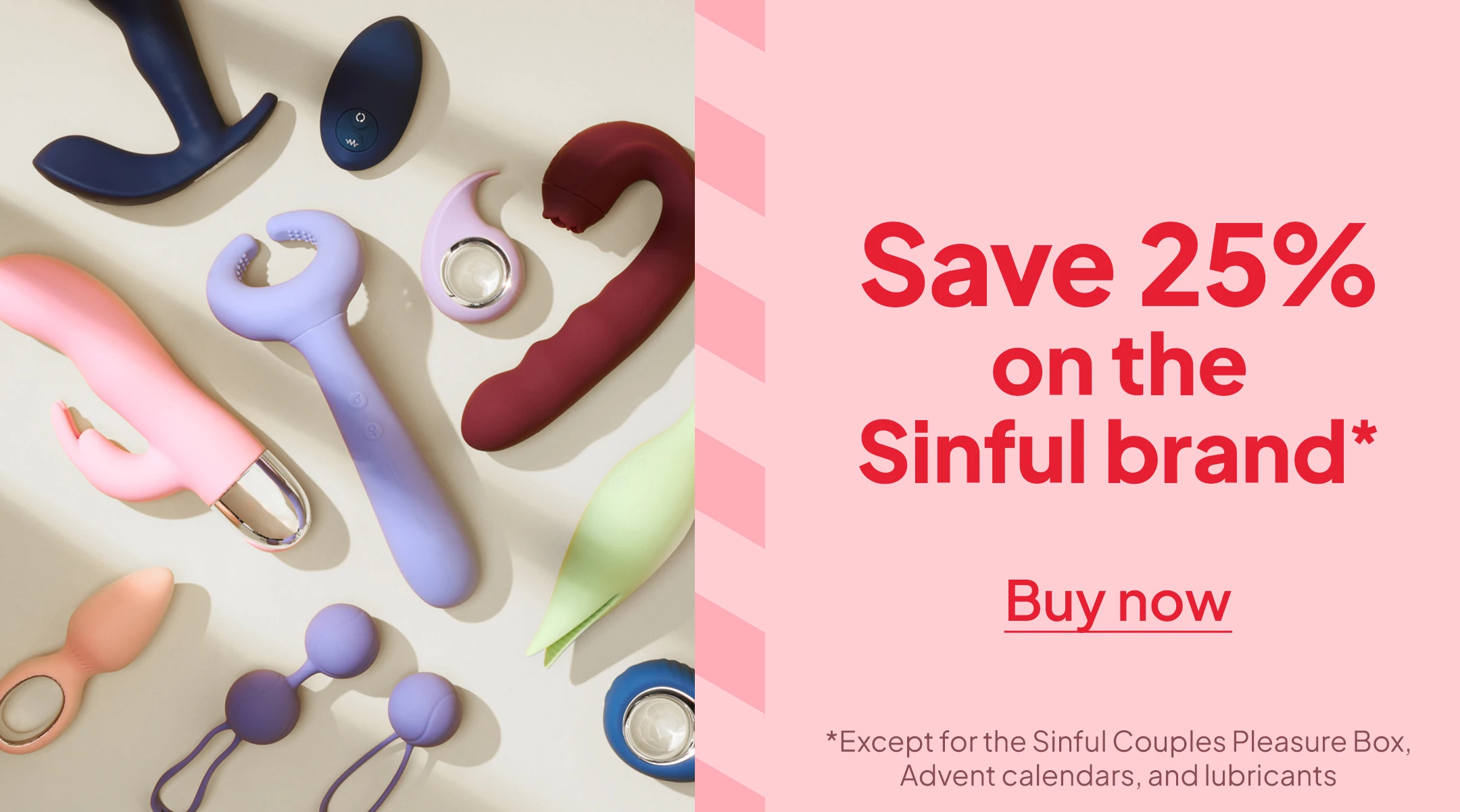 Save 25% on the Sinful brand* mobile