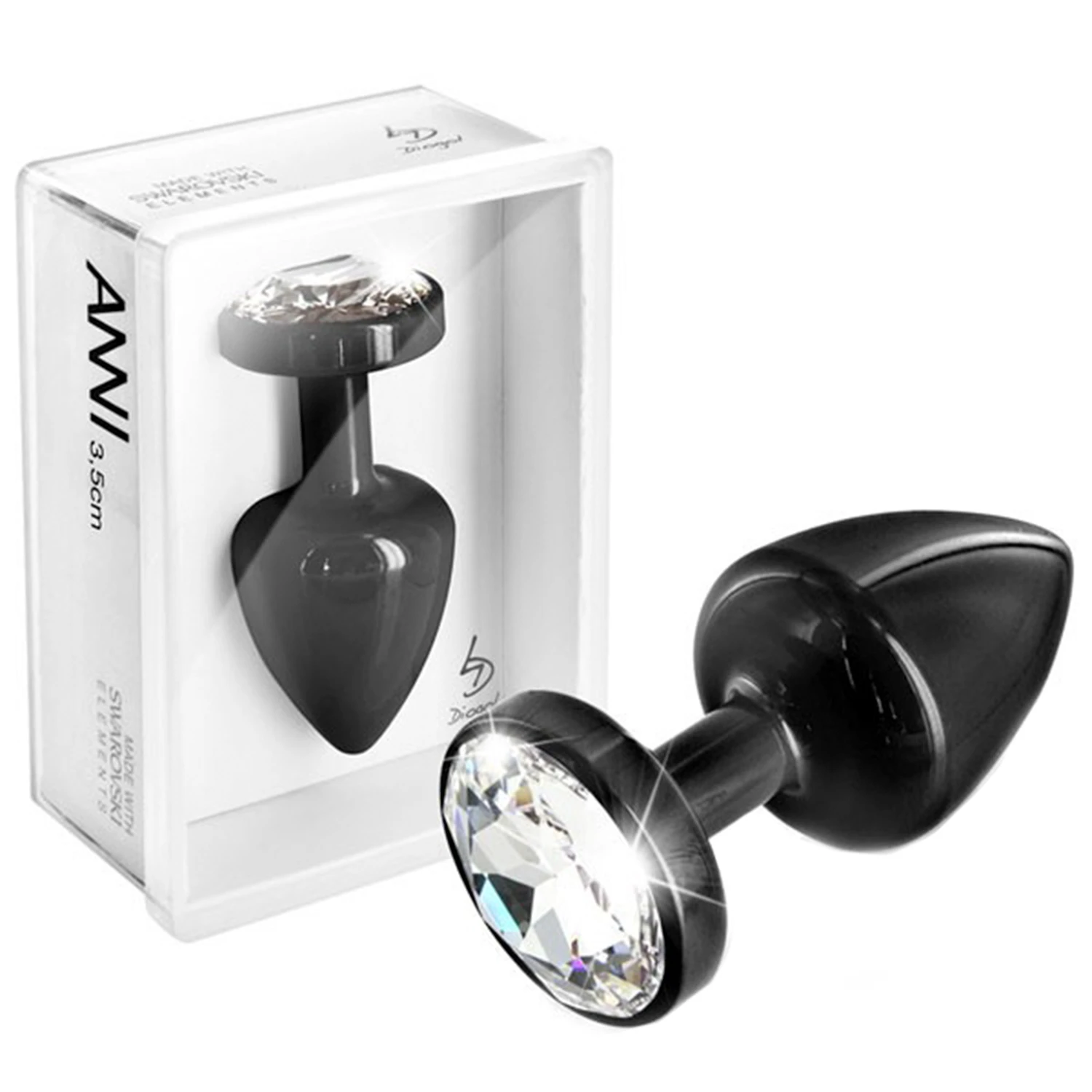 Diogol Anni Black T3 Cristal Buttplug 35 mm 1
