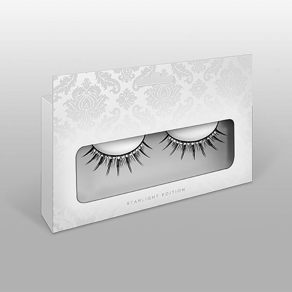 Baci Glamour Kunstige Rhinsten Øjenvipper Sort-Hvid 1