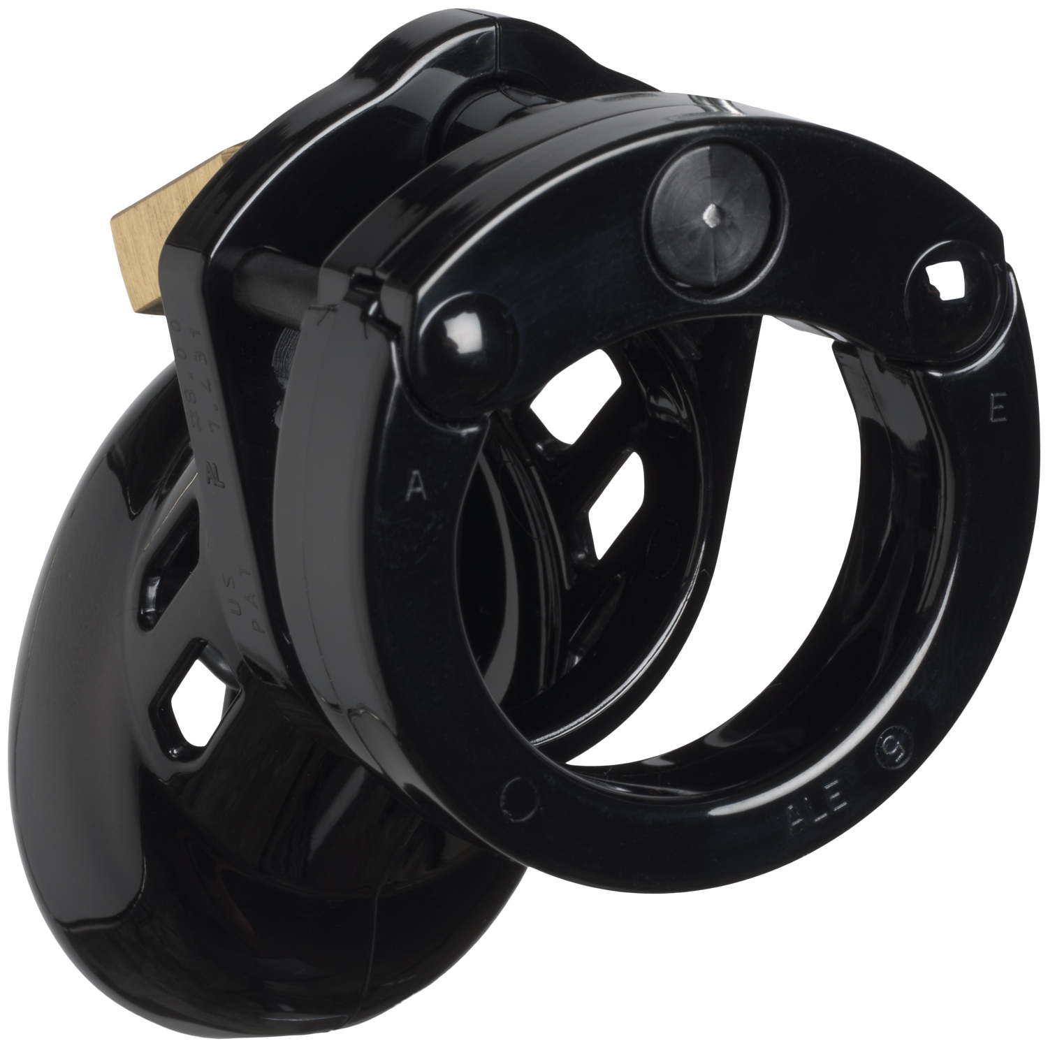 CB-6000S Schwarzer Keuschheitsgürtel 6,35 cm 1