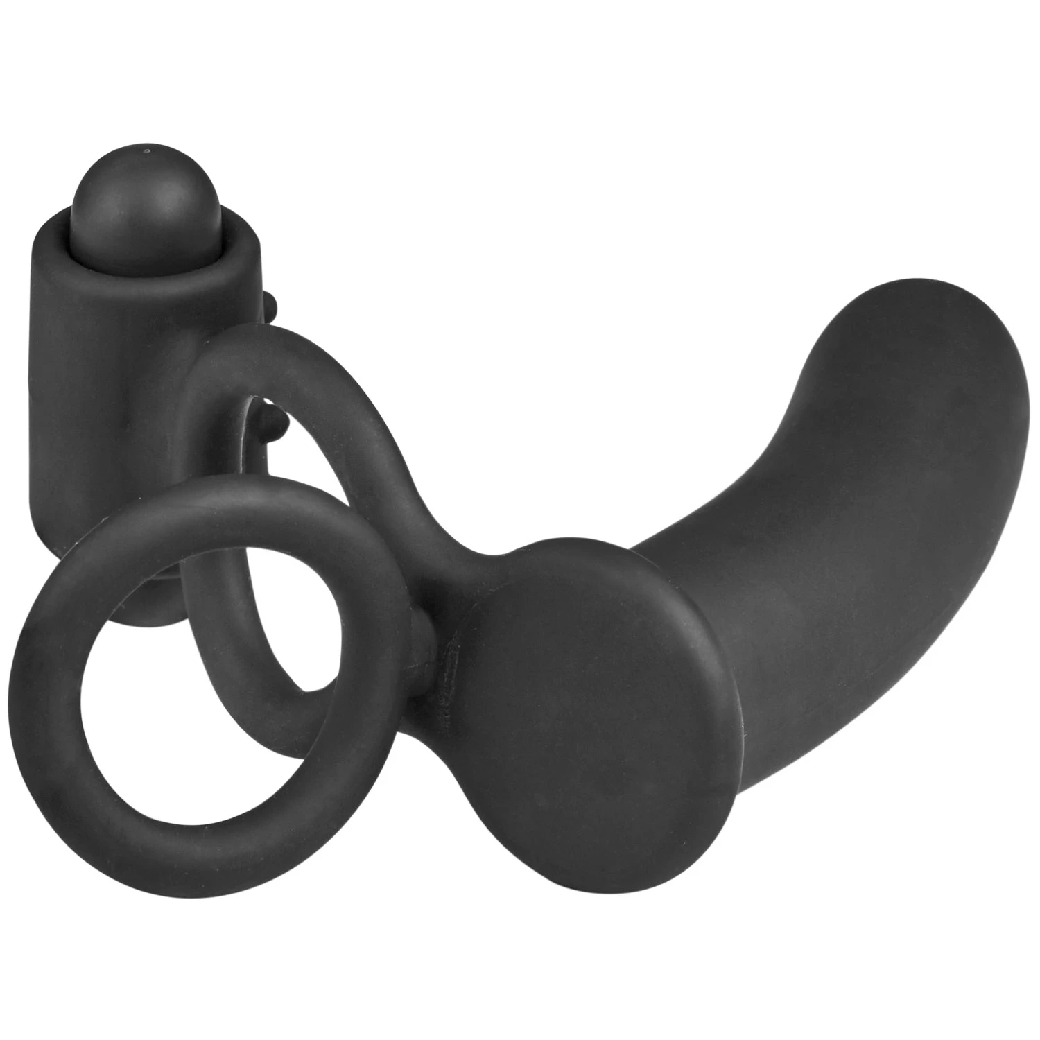 Sinful Double Pleasure Penetrator with Vibrating Cock Ring 1