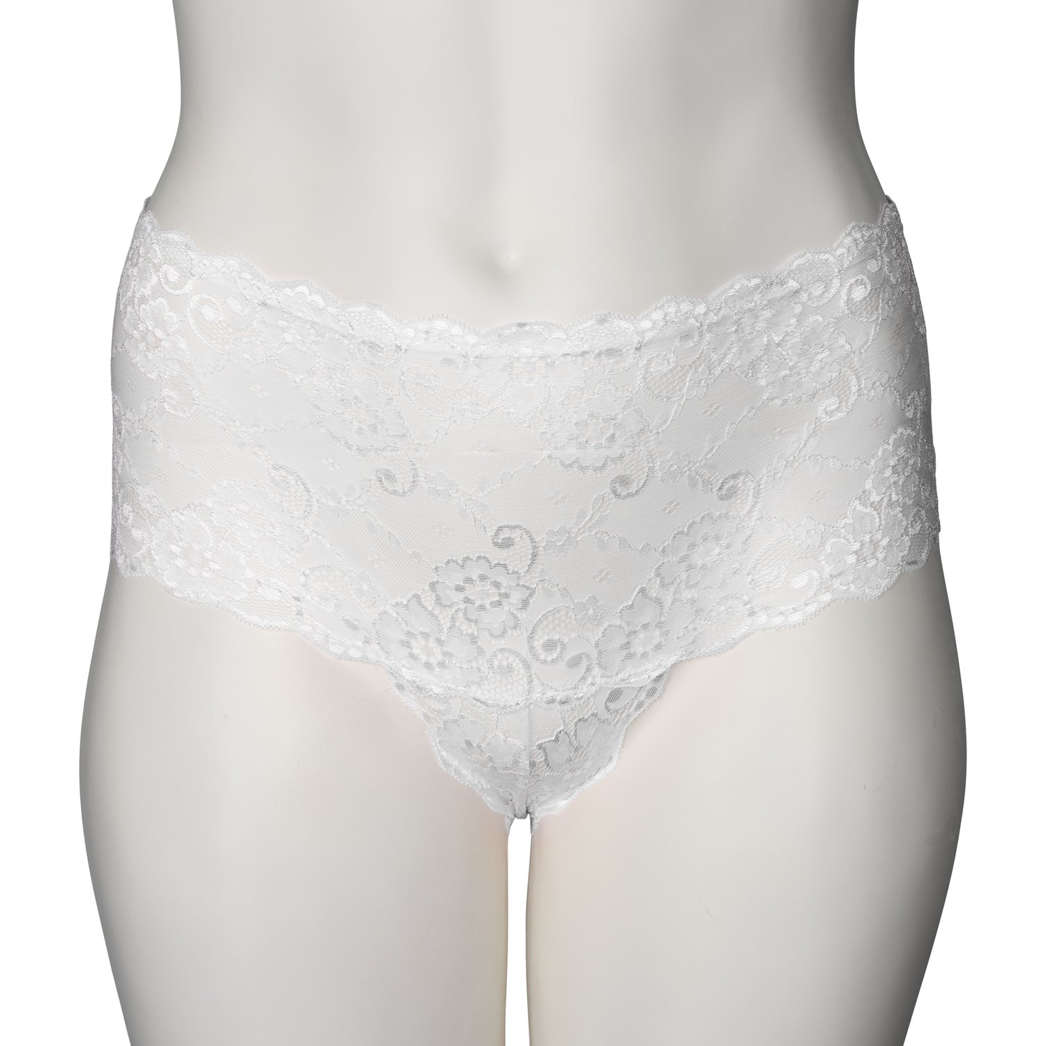 NORTIE Evening-Promise Højtaljet Hipster Plus Size - Hvid - Plus size