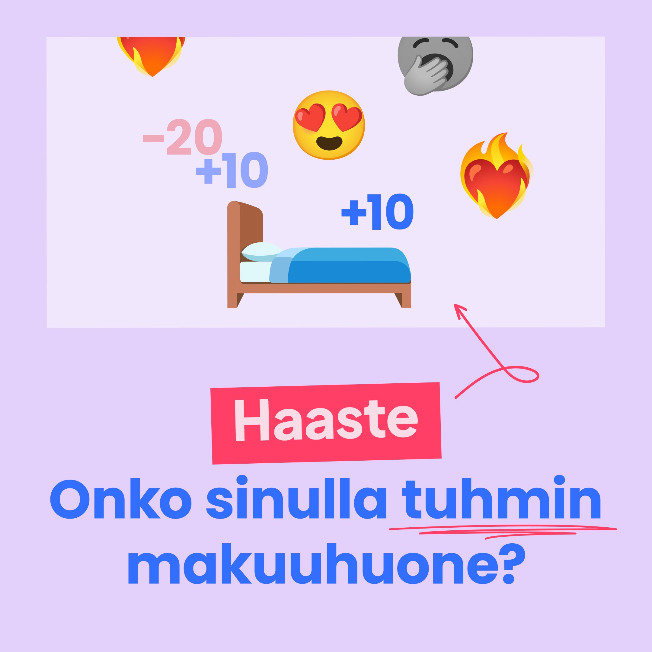 Haaste - Onko sinulla tuhmin makuuhuone mobile
