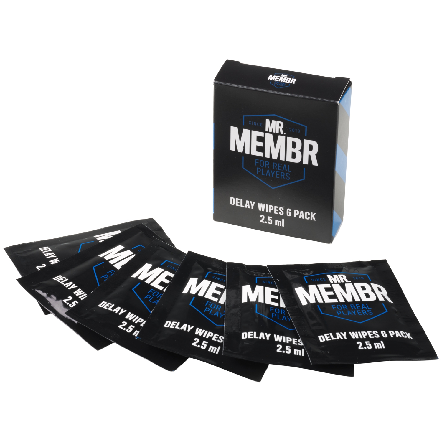 MR.MEMBR Delay Wipes 6-pack - Vit