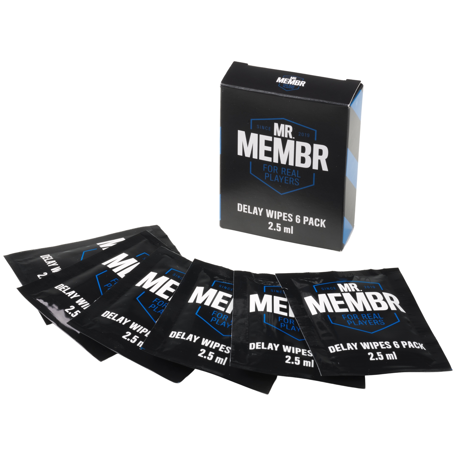 MR.MEMBR Delay Servietter 6 Pack - Hvid