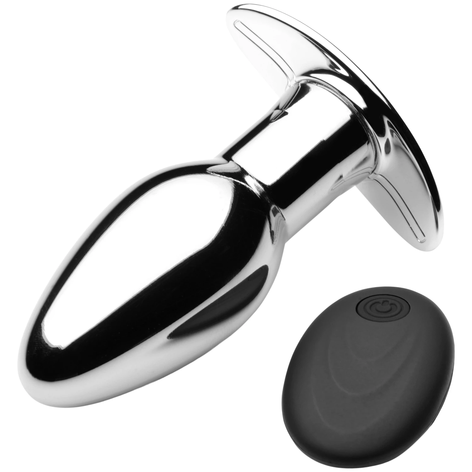 Master Series Chrome Blast Fjernbetjent Butt Plug Small 1