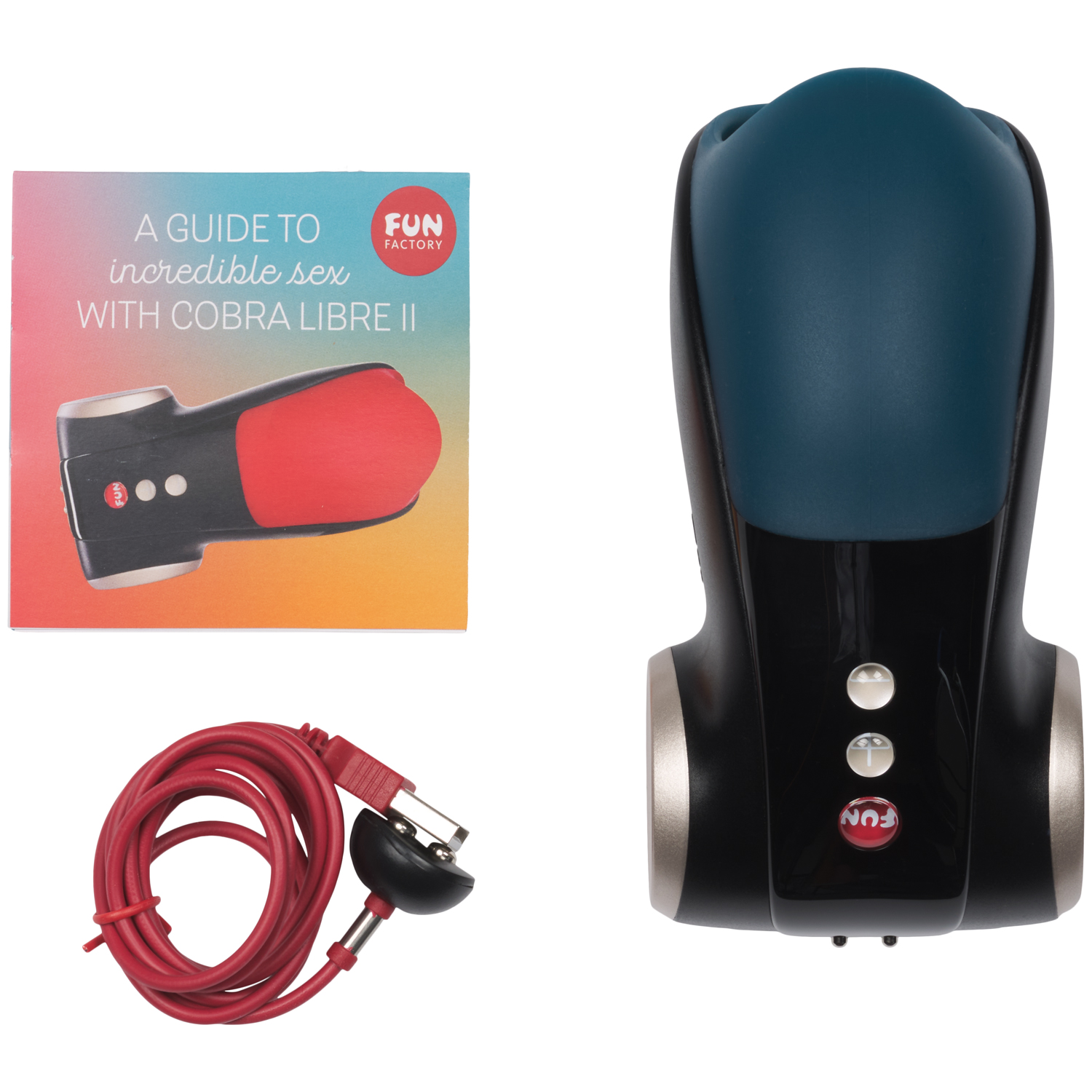 Fun Factory Cobra Libre II Blue Penis Vibrator - Low Prices