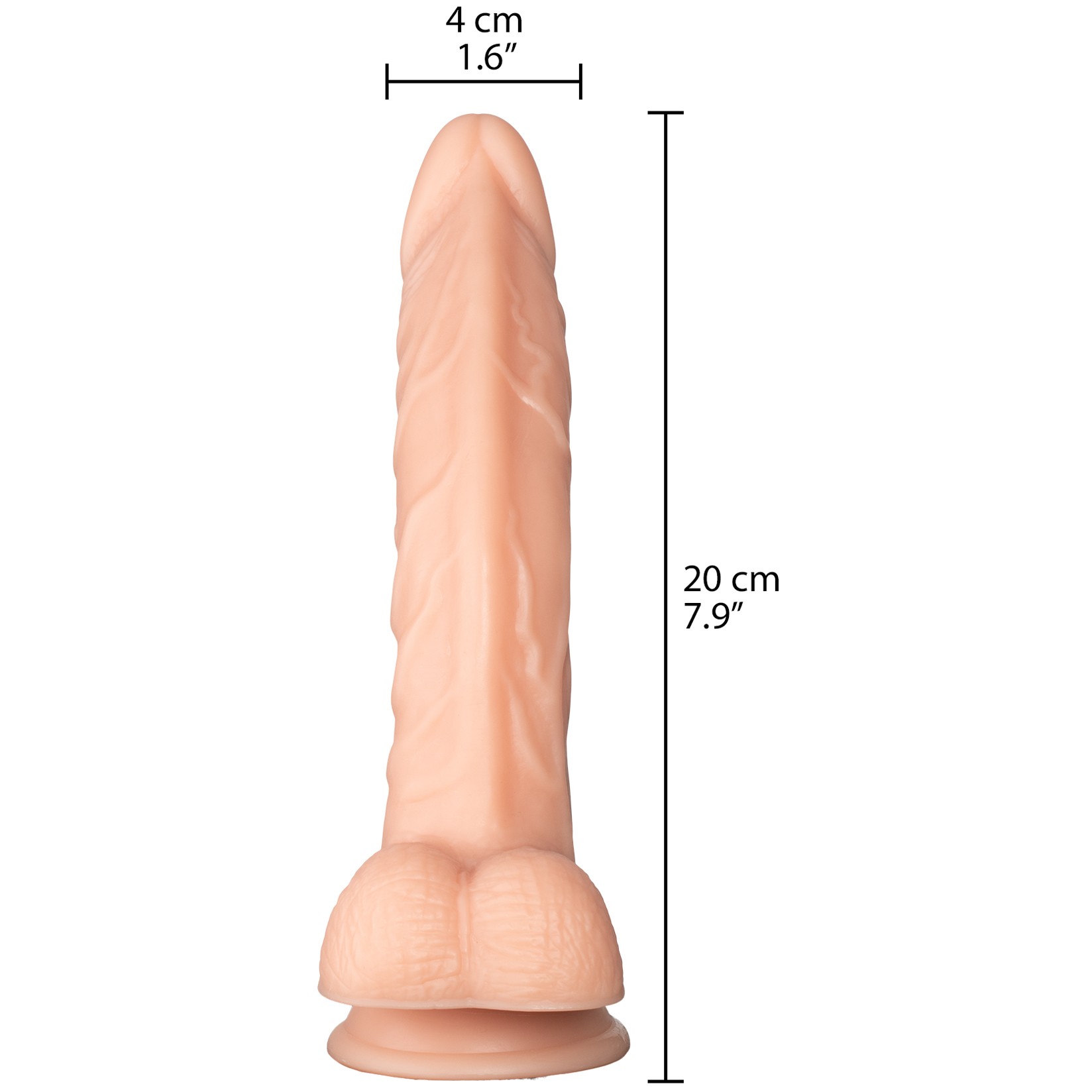 Willie City Classic Realistisk Buet Dildo 20 cm var 7