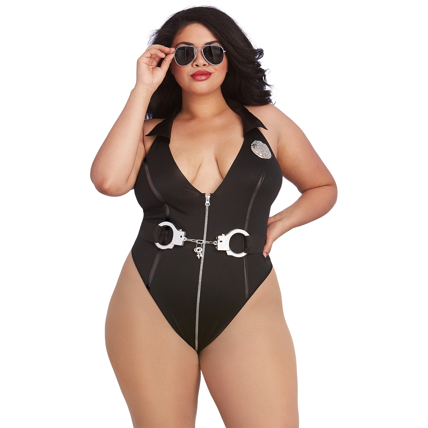 Dreamgirl Plus Size Politi Teddy      - Sort - One Size Queen thumbnail