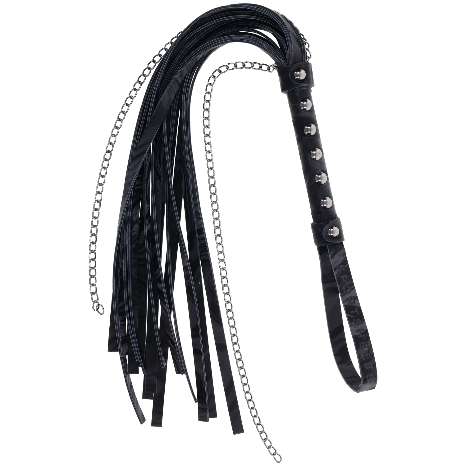 Sportsheets Velvet Noir Flogger met Ketting var 1