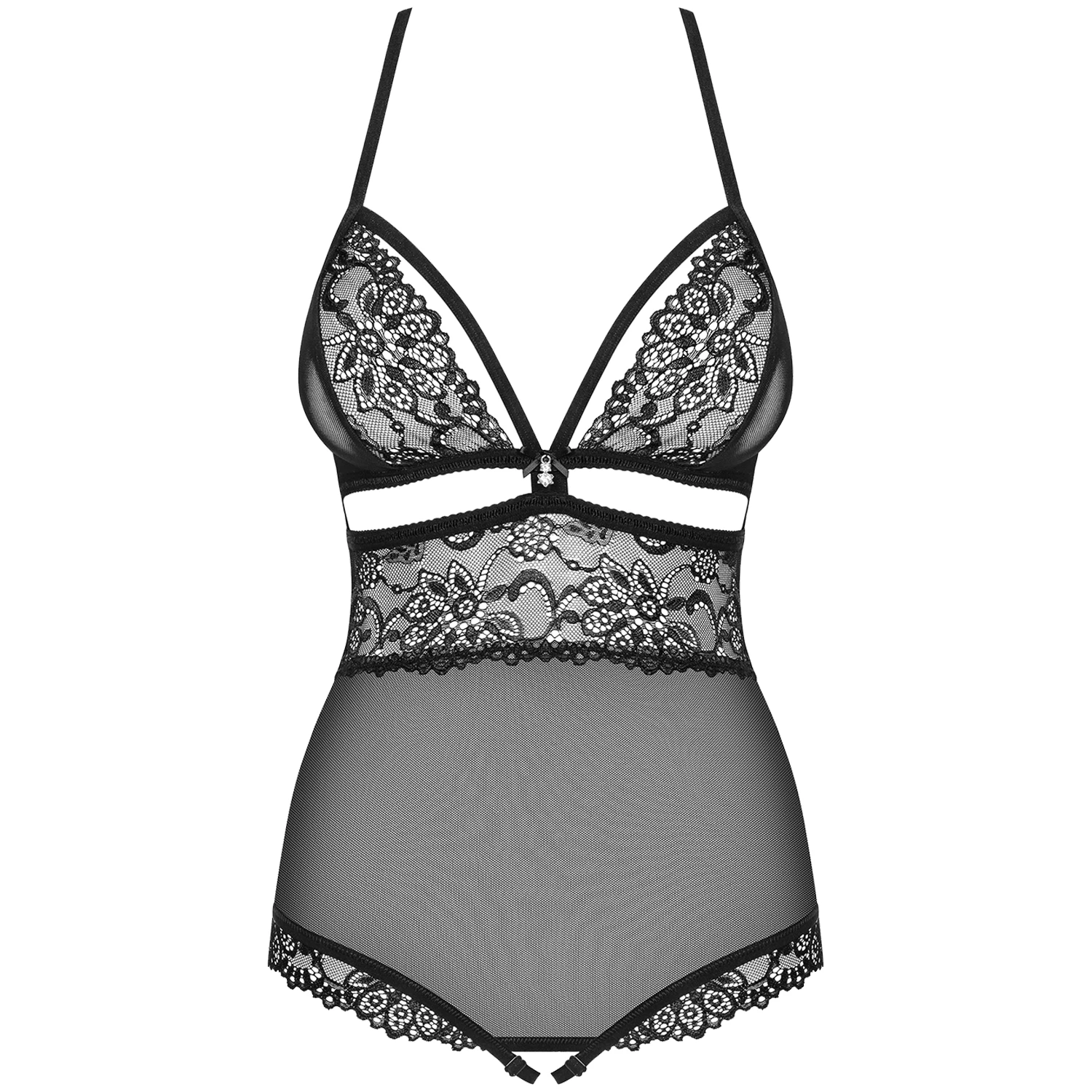 Obsessive Black Crotchless Teddy - L/XL var 1