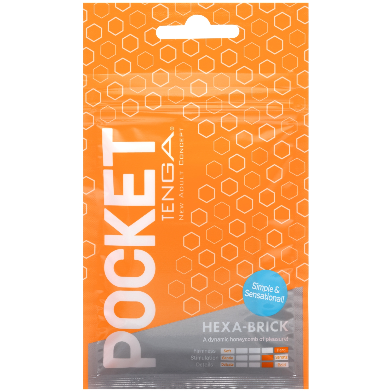 TENGA Pocket Hexa-Brick onaniprodukt - Vit | Män//Onaniprodukter//TENGA//Handjob Stroker//Priser från 49 kr | Intimast