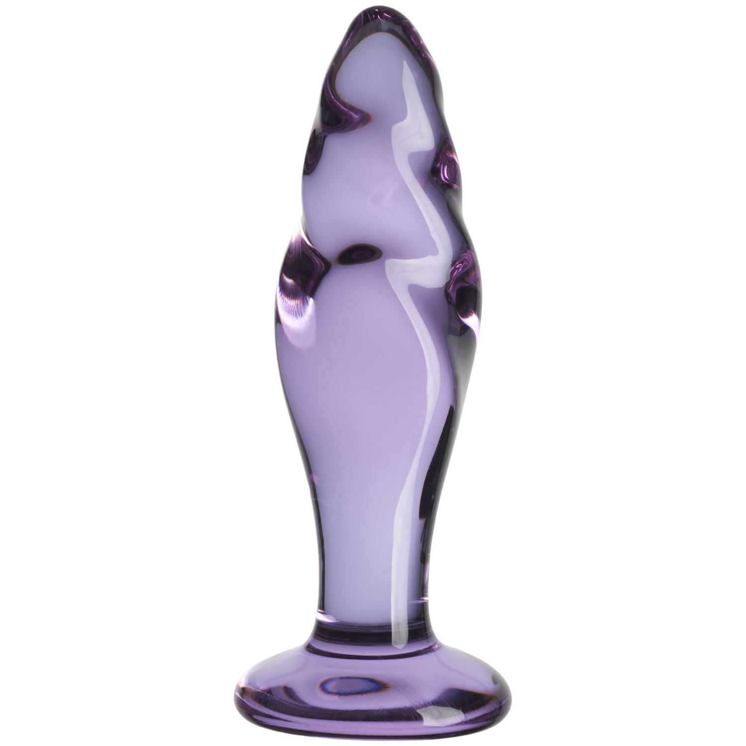 Sinful Twisted Lover Glas Butt Plug - Purple thumbnail