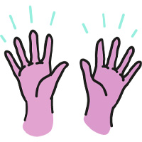 Illustration av två händer