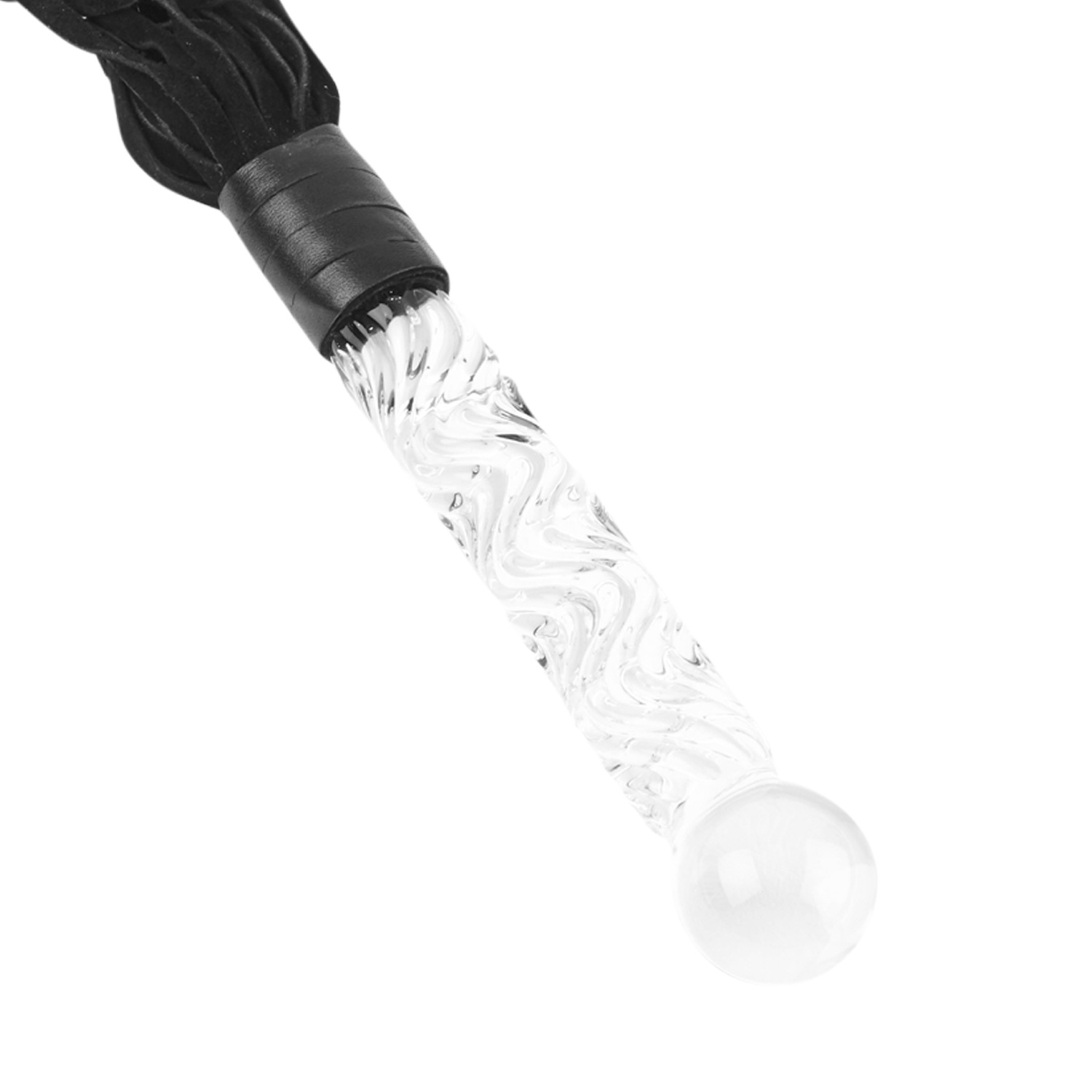 Icicles No 38 Zweep met Glazen Dildo Handvat 66 cm 1