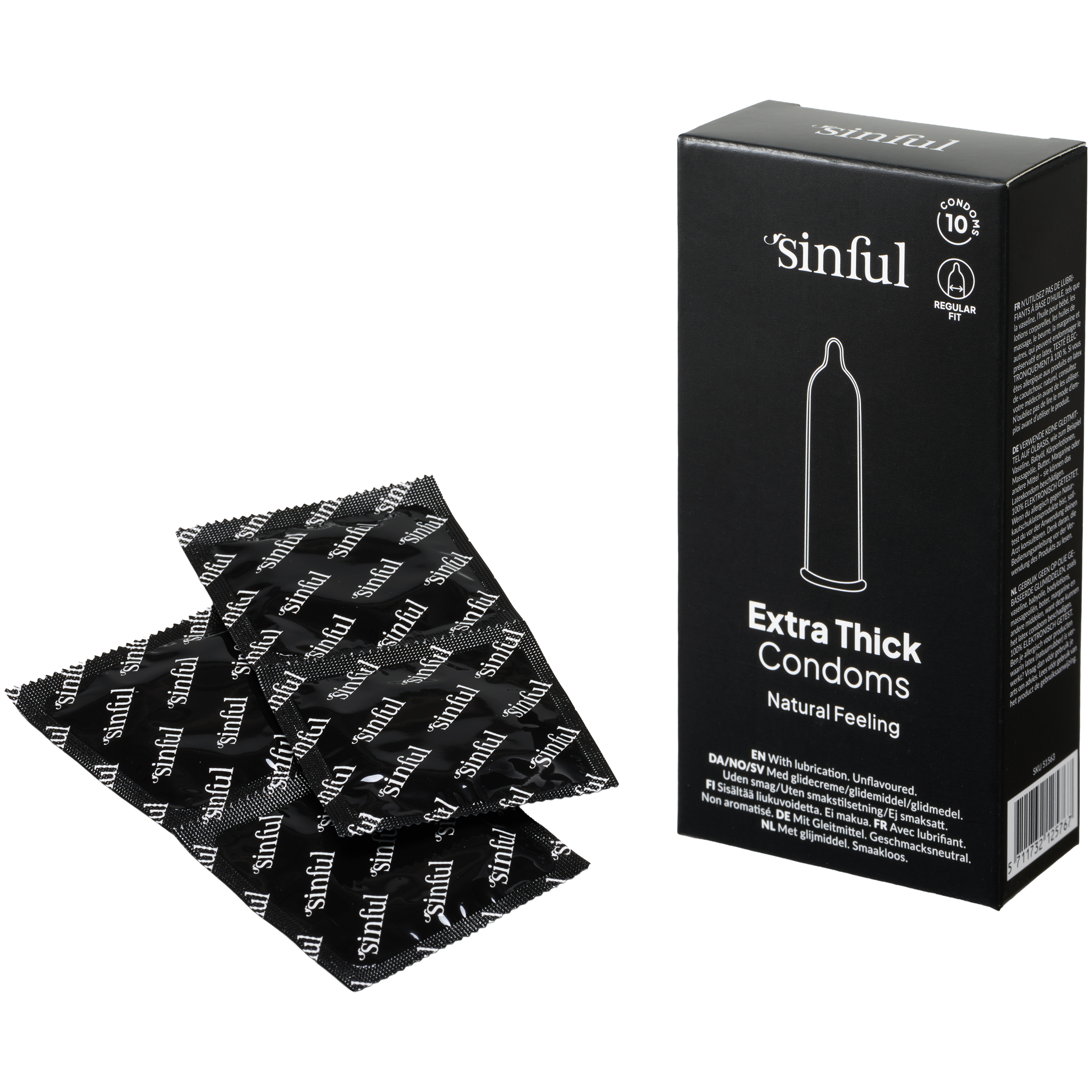 Sinful Extra Thick Condoms 10 Pcs var 2
