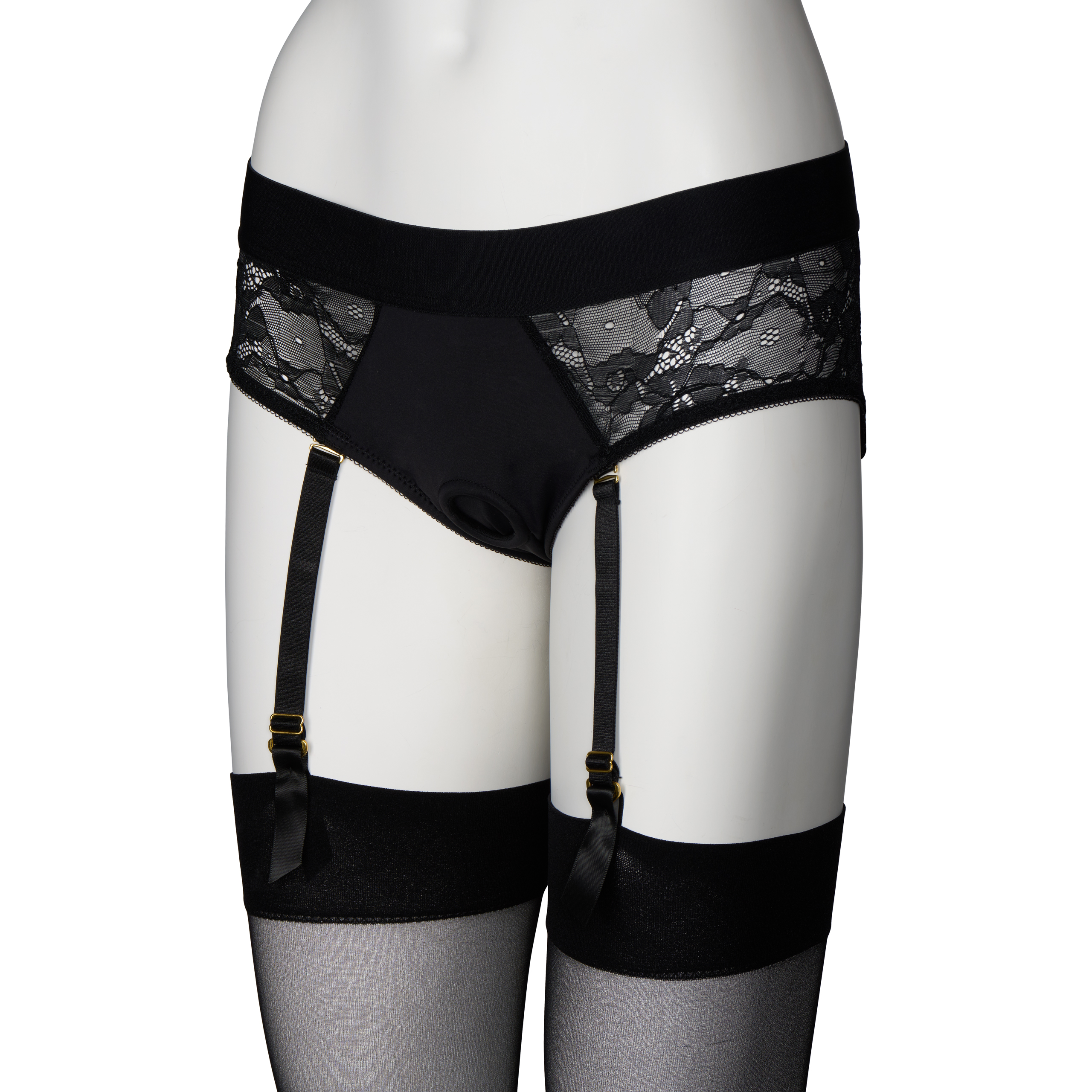 Obaie Obaie Culotte-harnais pour gode ceinture avec porte-jarretelles 2