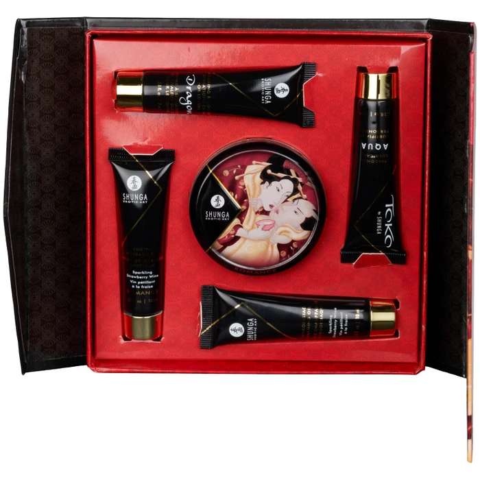 Shunga Geisha's Secrets Collection Sparkling Strawberry Wine Intim Massage-Set var 1