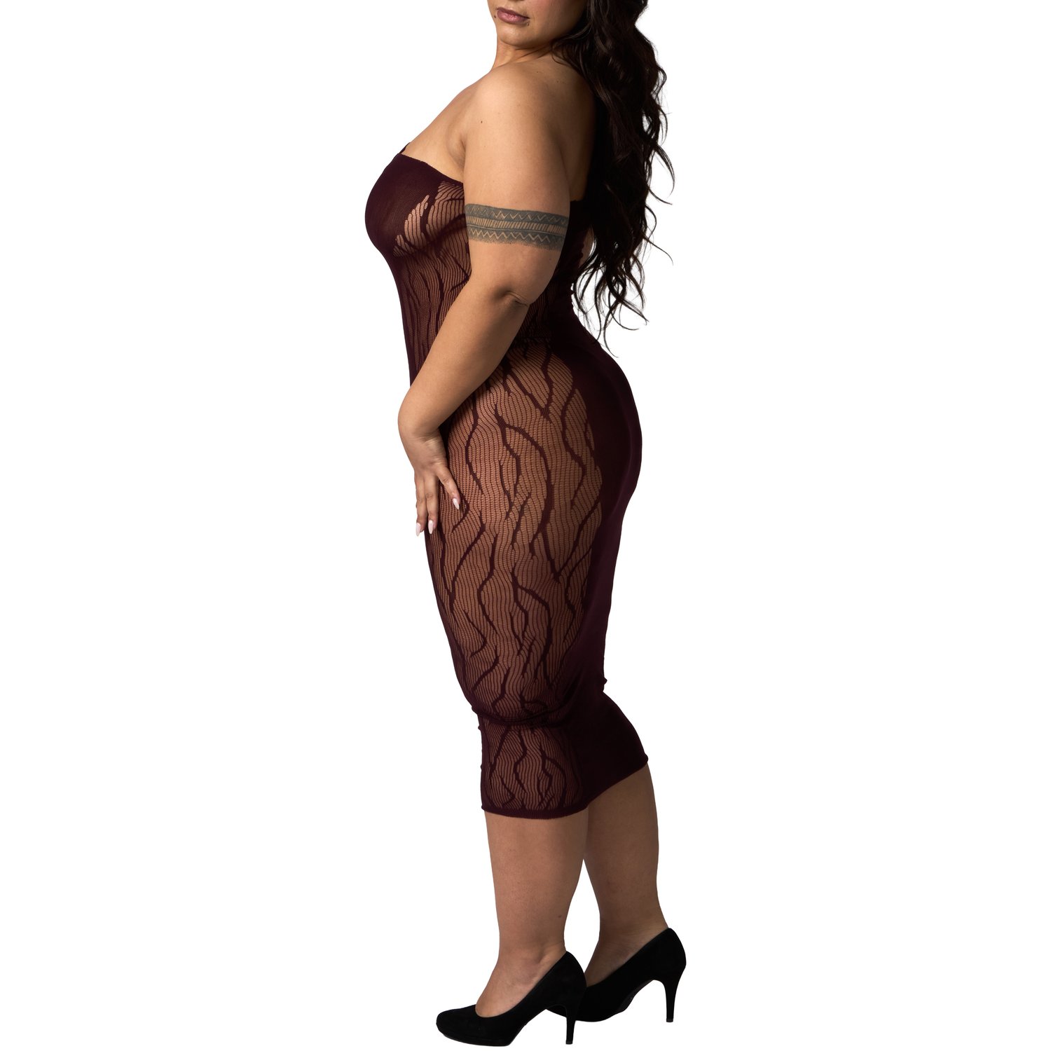 NORTIE Edda Long Burgundy Tube Dress var 9