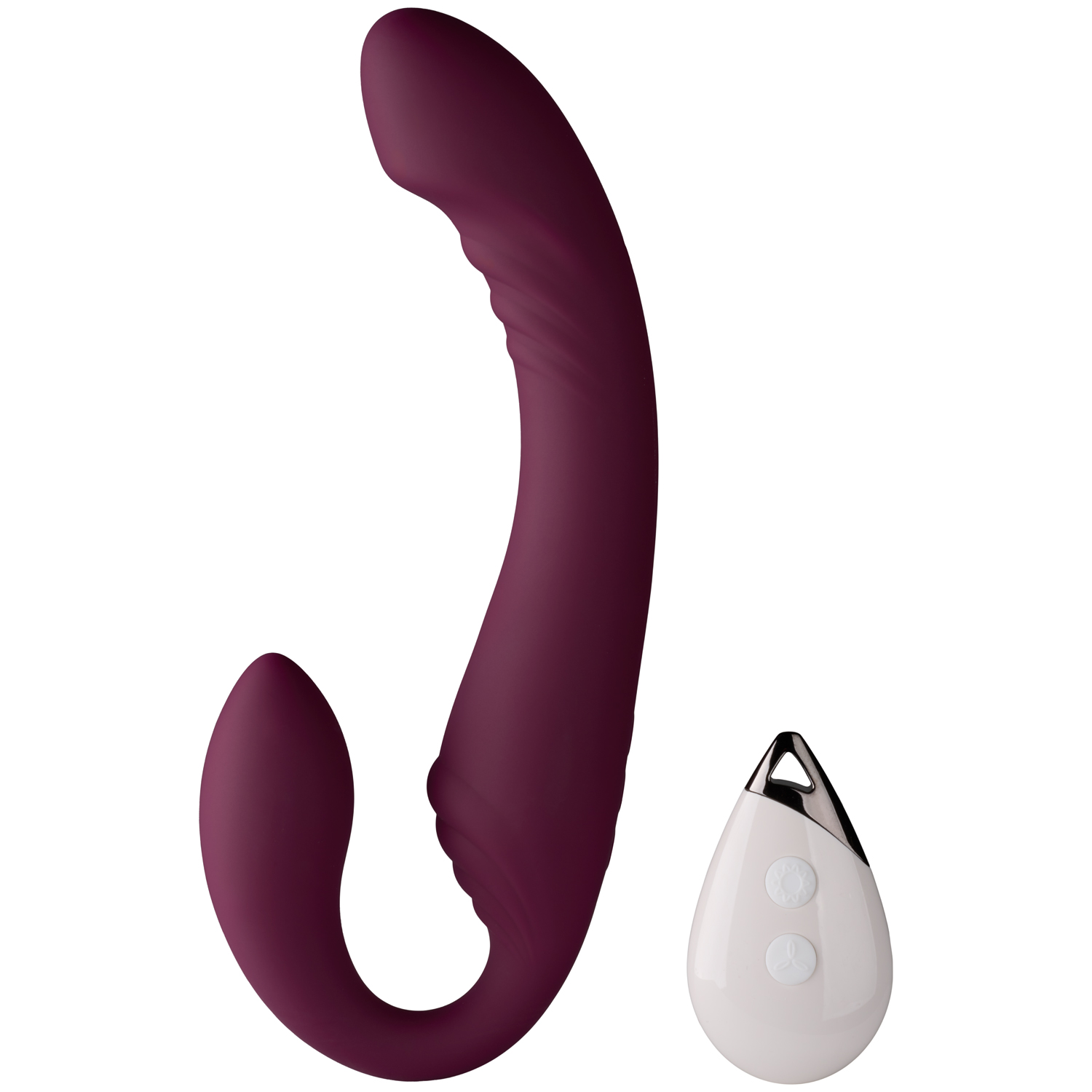 Sinful Flexibler, ferngesteuerter, riemenloser Strap-On-Dildo var 1