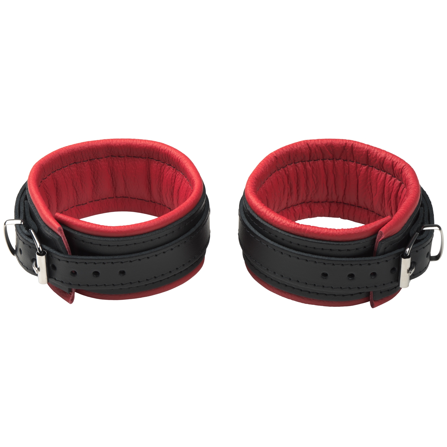 SToys Leder-Fussmanschetten Rot 1